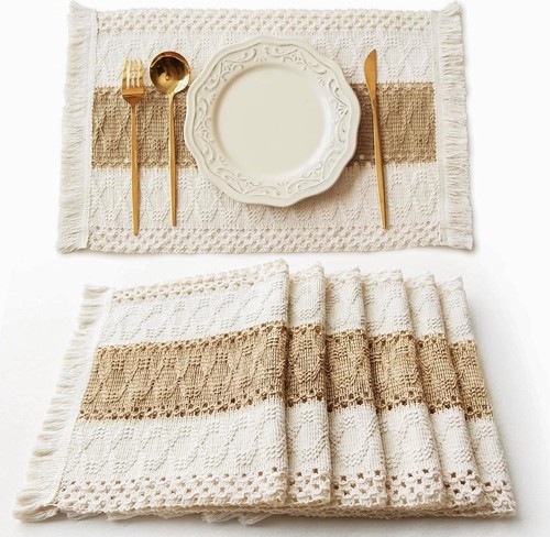 Boho placemat set natural - boho,