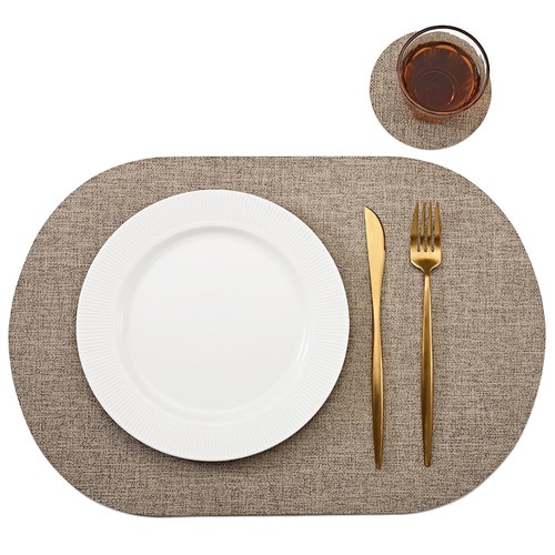Faux leather placemats - leather,