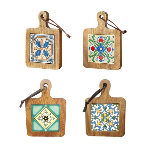 Wood tiles pot - wood,