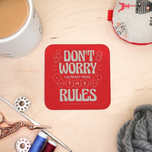 Wooden coaster red board - wooden,