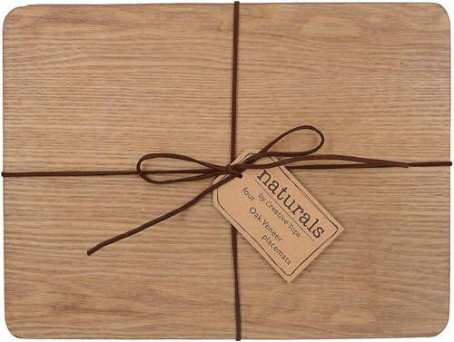 Oak veneer placemats set - veneer, –