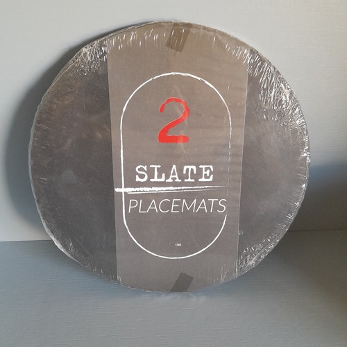 Round slate placemats 27cm - ,