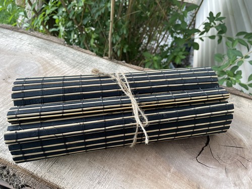 Bamboo table placemats set - bamboo, of