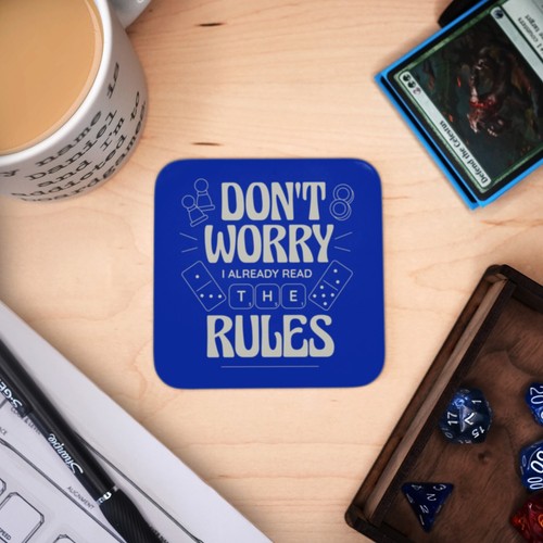 Wooden coaster blue - blue, board