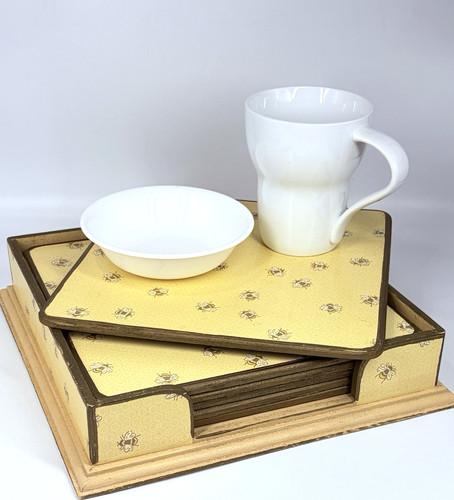 Wood placemats honey - honey, bee