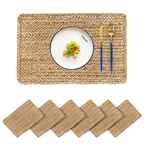 Woven placemats set 6 - placemats,