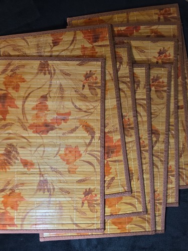 Vintage bamboo autumn leaves - bamboo,
