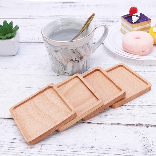 Pcs wood coasters square - pcs,