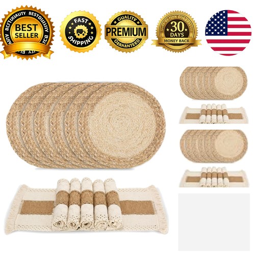 Round placemats set with - placemats, of